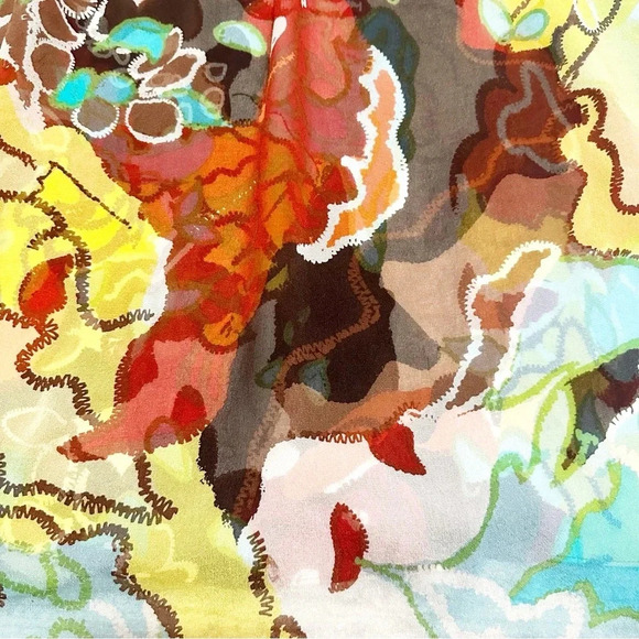 Diane Von Furstenberg multi-coloured silk maxi skirt or strapless dress size 6 - Picture 4 of 10